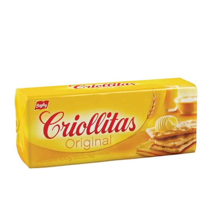 Biscoitos de Água Criollitas Clássicos Galletitas 100g (pack de 3) 