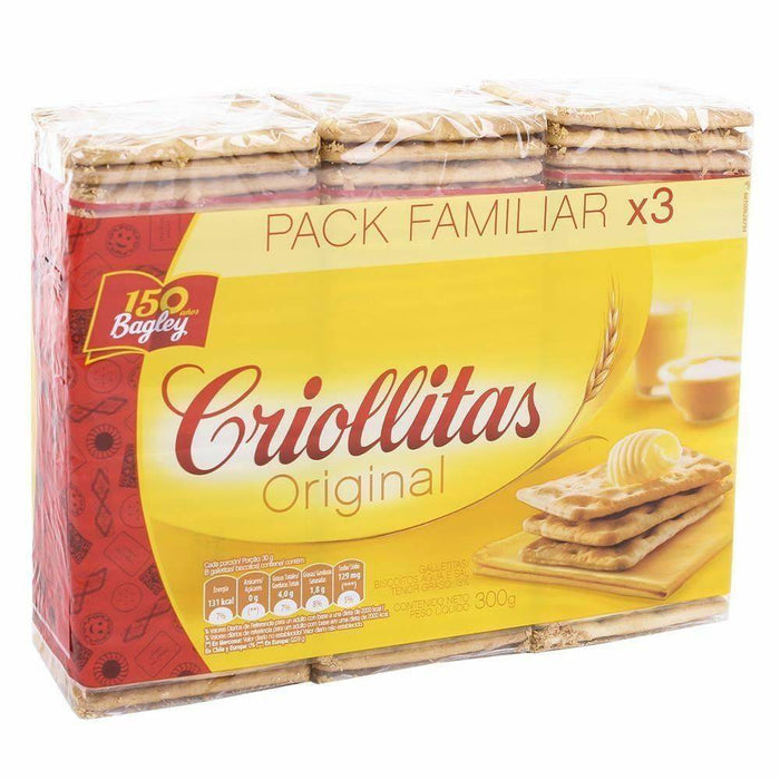 Biscoitos de água Criollitas Classic Galletitas, embalagem 1x3 300 g / 10,6 oz 