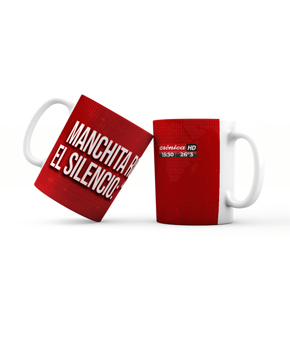Crónica Placas Rojas Ceramic Mug ''Manchita Rompió El Silencio'' - Microwave & Dishwasher Safe, Premium Quality