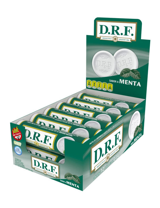 DRF Pastillas Menta Candy Pills Mint Flavor, 23 g / 0.8 oz (box of 12)