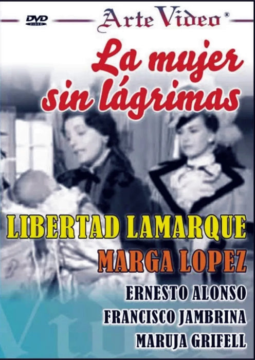 DVD La Mujer Sin Lágrimas - Libertad Lamarque, Marga Lopez - Black & White Mexican Movie (Spanish)