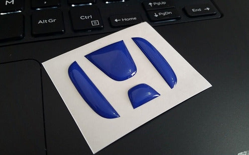 Aplique Emblema Honda Azul Resinado Para Volante Civic 0