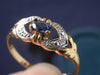 Luli 18K Gold Ring with Guaranteed Seal, Blue Sapphire and Cubic Zirconias 1