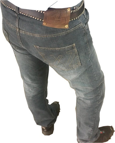 Motorcycle Pants in Jean Fabric 1