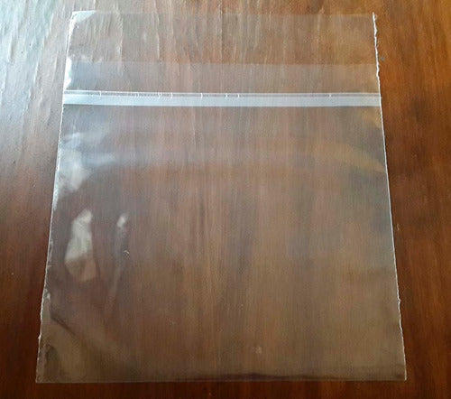 BOLSAS PROTECTORAS EXTERNAS 100 Bolsas Para Vinilos Con Solapa Adhesiva 80 Micrones 0