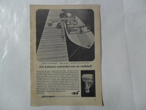 Johnson Motor Nautico Lancha Embarcacion Publicidad 1965 0