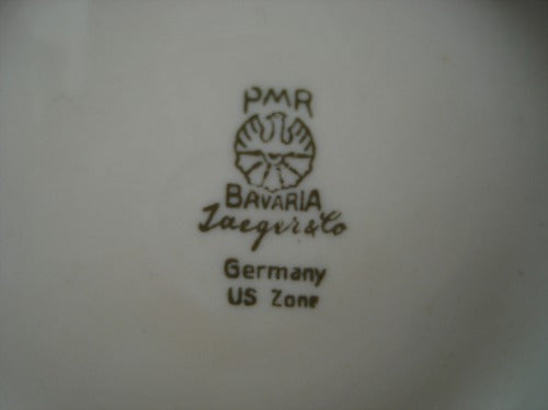 Centro Antiguo Despojador Porcelana Bavaria Con Oro Miralo 2