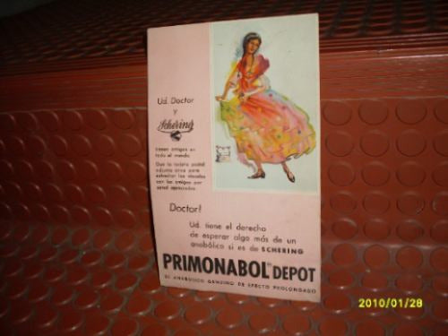 Propaganda De Remedio Primonabol Antigua Y Tarjeta Postal 2