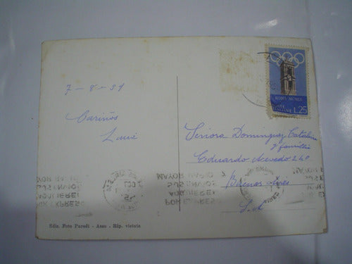 Juegos Olimpicos Roma 1960 Estampilla Barni Postal Paredi 1