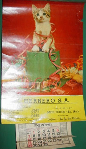 Almanaque Publicidad Herrero Mercedes 1962 Detalles Completo 0