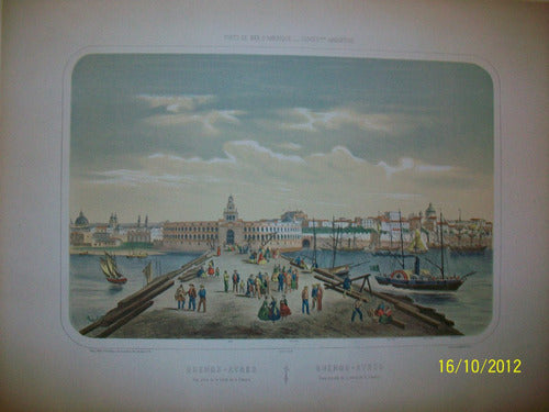 Librería L'amateur Buenos Aires Hand-Colored Lithograph by Deroy 0