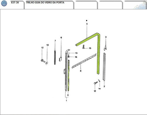 Canaleta Vidro Janela Porta Fusca Fuscao Fusca Itamar 6