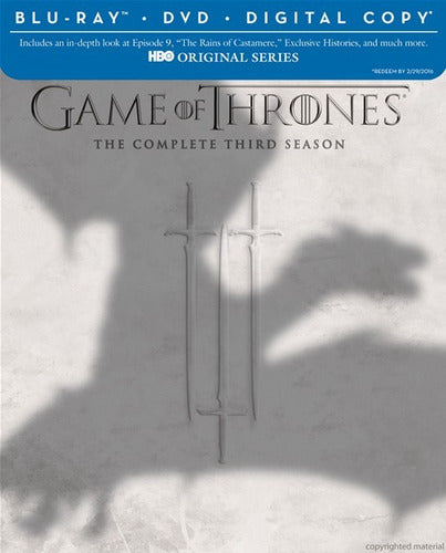 Blu-ray + Dvd Game Of Thrones Season 3 Temporada 3 Digipack 0