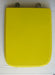 Wooden Toilet Seat Cover Trento Yellow with Chrome Hinges 0