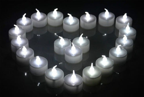 LED White Candles with Cold Light Glow Party Wedding Luminous Decoration Set 1