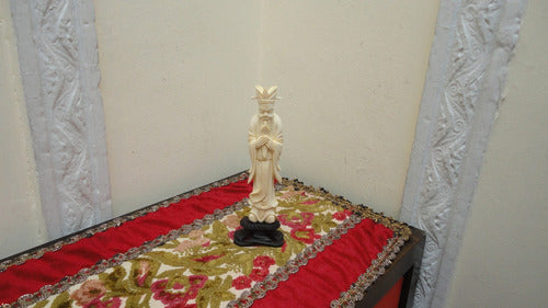 Figura Talla Oriental Antigua Sacerdote Impecable Mirala 0