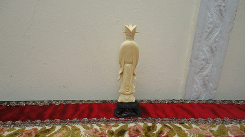 Figura Talla Oriental Antigua Sacerdote Impecable Mirala 3