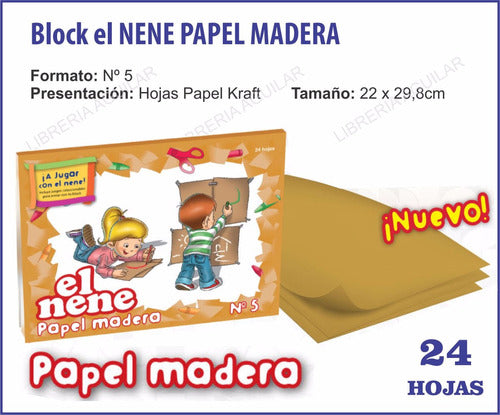 El Nene Kraft Paper Block 24 Sheets Missionary 0