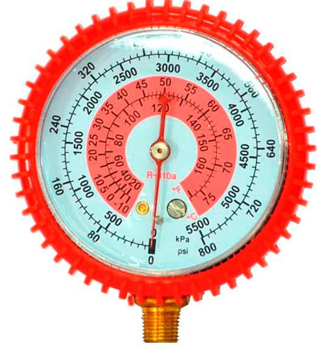 Master Tool Manómetro Alta Presión Para Refrigeración Gas R410A 800psi 0