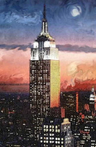 Empire State Building - New York - Lamina 45 X 30 Cm 0