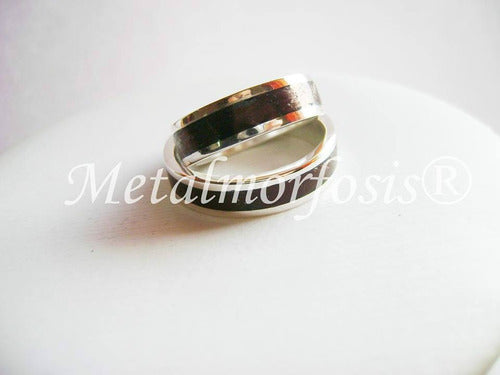 Metalmorfosis Alianza/Anillo Plata 925 Macizas Y Madera De Ebano 5