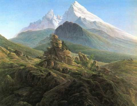 Caspar David Friedrich - El Watzmann - Lámina 45 X 30 Cm 0