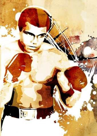 Lamina Abstracta 45x30 Cm. - Muhammad Ali - Boxeo - Deportes 0