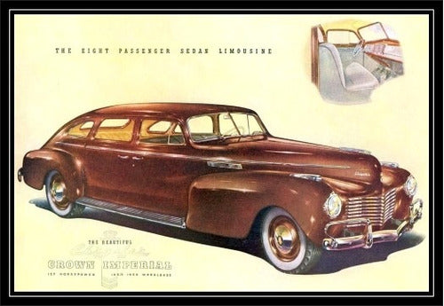 Chrysler Crown Imperial Año 1940 Autos - Lámina 45x30 Cm. 0