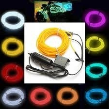 Kit Completo Cable Luz Neon 12v. 2.3mmx3m Interior Auto N22 2