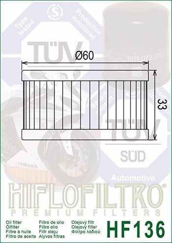 Filtro De Aceite Hf136 Suzuki Dr 250 350 - Trapote Racing 1