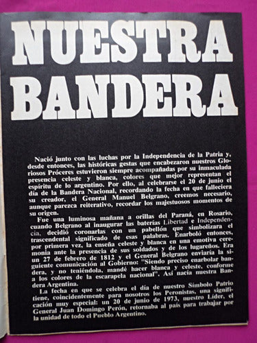 Revista Las Bases N° 149 - Año 1975 Lamina Bandera Argentina 2