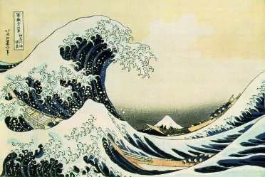 Katsushika Hokusai - La Gran Ola De Kanagawa - Lámina 45x30 0