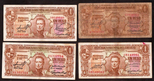 8 Billetes Diferentes De 1 Peso (1939) 1