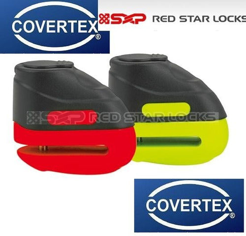 SXP Disc Lock for Motorcycles with Covertex Case - Red 3