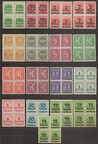 1921-3 Germany - 68 New Stamps Without Gum V - Unique!!! 0