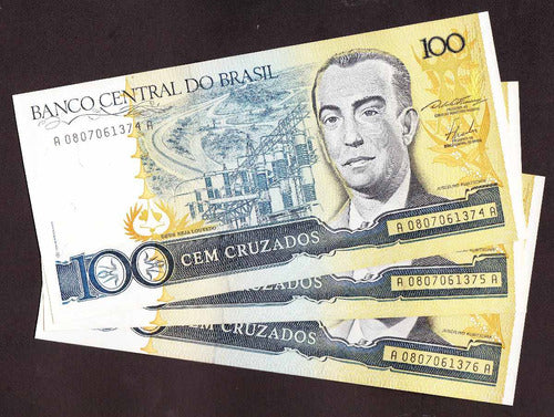 Eb+ Brasil 100 Cruzados (1986) Unc Correlativos 0