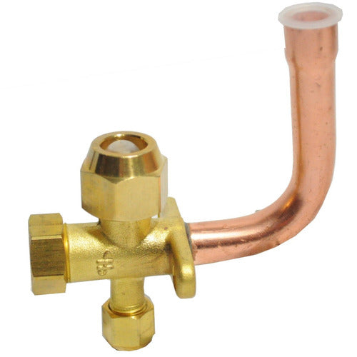 JR 5/8 Inch Curved Split Air Conditioner Access Valve 0