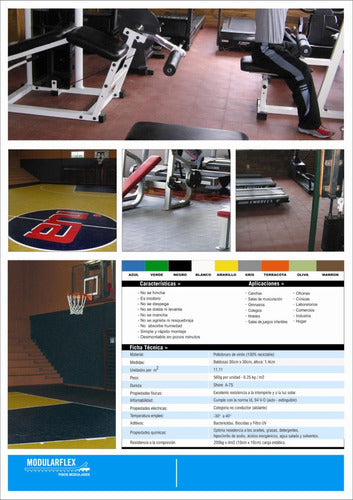 MODULARFLEX RICE Synthetic Sports Flooring for Gyms, Courts, and Schools 5