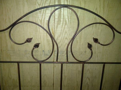 Forged Iron Headboard for Queen Size Bed Opus Model 3