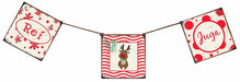 Metal Garland Decoration Christmas Reindeer Pine 1