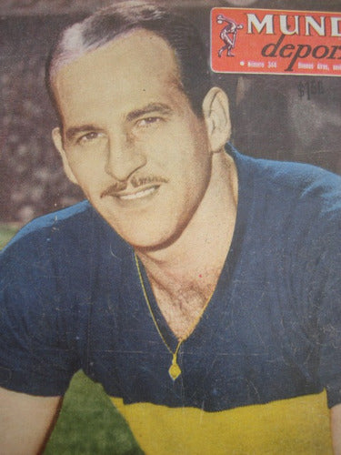 Tapa Revista Mundo Deportivo 1955. Ernesto Cucchiaroni Boca 1