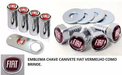 Kit Bico De Pneu Capa Parafuso Fiat Siena Brava Strada +brin 0