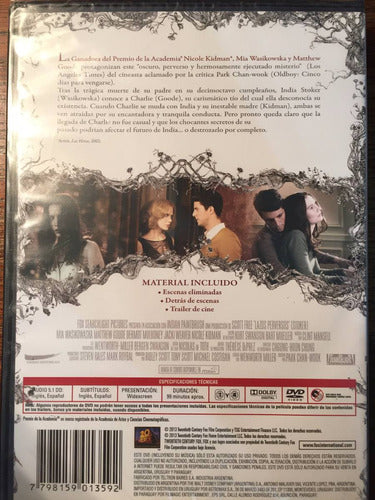 DVD Lazos Perversos / Stoker 1