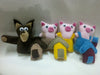 Títeres y cosas lindas 7 Finger Puppets Story The Three Little Pigs Piglets And The Wolf 1