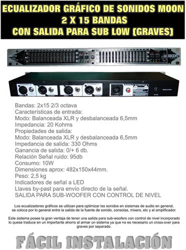 Moon Graphic 30-Band Equalizer with Subwoofer Output 4