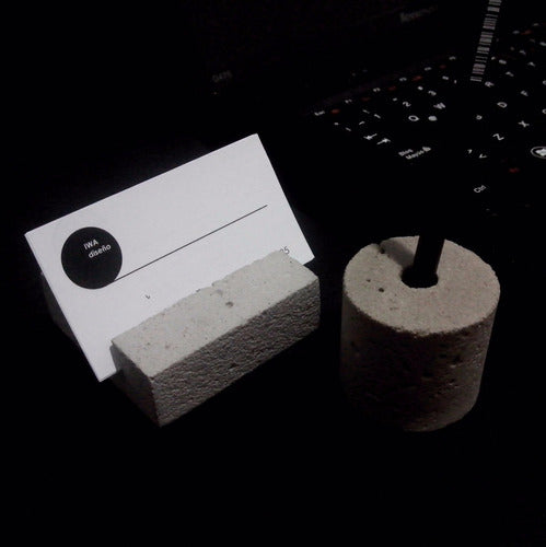 IWA Diseño Minimalist Cement Cardholder for Desk 4