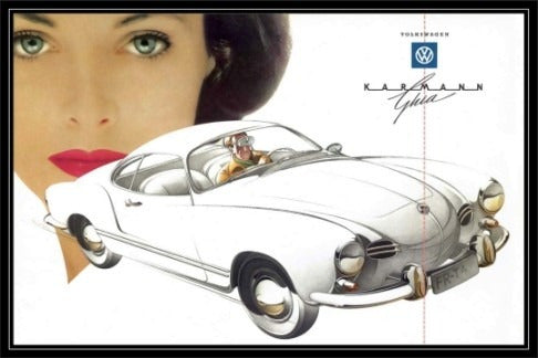 Volkswagen Karmann Ghia 1958 Autos - Poster Lámina 45x30 Cm. 0