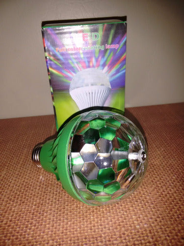 LED RGB E27 Rotating Disco Ball Lamp for Events 0
