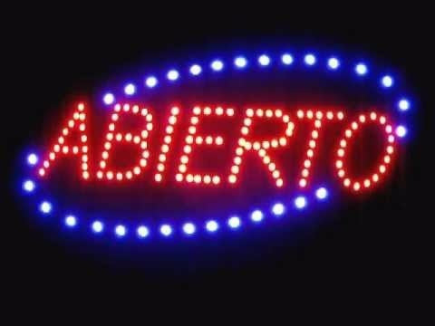 Cartel Led Abierto 47 X 25 Cm Luminoso 2