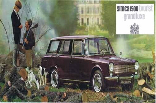 Simca 1500 Tourist - Autos Clásicos - 1970 - Lámina 45x30 Cm 0